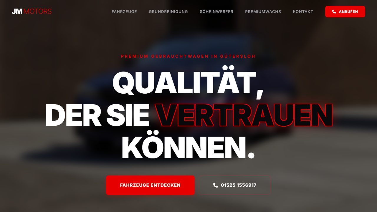 JM Motors, Autohandel in Gütersloh